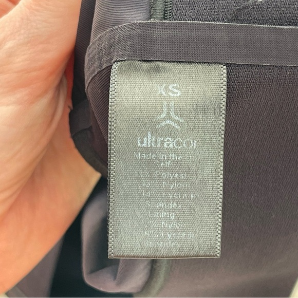 Ultracor Silver Serpent Bonded Eros Navy Blue Crop Top Scoop Neck Sports Bra XS - Picture 6 of 6